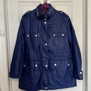 Bionco Nygard Blue Water Resistant 3/4 Length Jacket